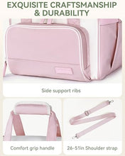Load image into Gallery viewer, HOMESPON Double Layer Insulated Lunch Bag with Shoulder Strap, 12L, Pink
