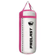 Load image into Gallery viewer, PROLAST 4 Ft 135 Lb XL Heavy Punching Boxing Bag for Adults, MMA, Martial Arts, Muay Thai, Kicking, Strength Training Equipment, Unfilled, New Edition Logo, White and Pink
