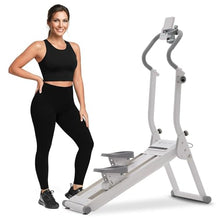 Load image into Gallery viewer, Magnetic Stair Stepper for Home, 16-Level Adjustable Resistance up to 77LBS, 350LBS Capacity, with Cup Holder &amp; Bluetooth APP, Folding Compact Cardio Climber(White)
