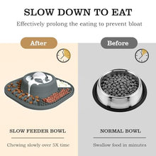 Load image into Gallery viewer, JOJDZD Dog Lick Bowl with Interactive Rolling Ball &amp; Slow Feeder s,Grey
