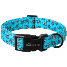 Load image into Gallery viewer, ARING PET Summer Dog Collar, Cute Blue Shark Pet Collars with Quick Release Buckle for Puppy Small Medium Large Boy Girl Dogs-L
