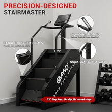 Load image into Gallery viewer, Stepper Machine, GMWD Stair Climber with LED Screen- Black
