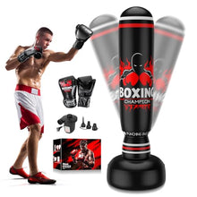 Load image into Gallery viewer, Freestanding Punching Bag for Adults Teens, 69'' Boxing Bag with Stand, Includes Boxing Gloves &amp; Air Pump, Kick Boxing Training Equipment for MMA, Muay Thai, Kickboxing, Fitness for Beginners
