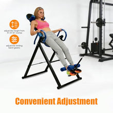 Load image into Gallery viewer, Marsyyds Inversion Table, 330.7lbs Capacity Heavy Duty Inversion Table Heavy Duty Strength Training Inversion Equipment w/Headrest &amp; Adjustable Protective Belt for Back Pain Muscle Tension (Blue)
