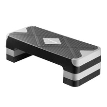 Load image into Gallery viewer, VEVOR Aerobic Exercise Step Platform, 28-Inch Workout Aerobic Stepper, Height Adjustable Fitness Training Step Deck Trainer with 4 Risers, Non-Slip Surface Bench for Home Gym Cardio Strength, Gray
