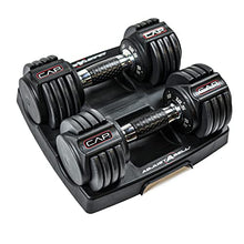 Load image into Gallery viewer, CAP 12.5 lb Pair ADJUSTABELL Adjustable Dumbbell with Contoured Full Rotation Handle, Honeycomb Design, Chrome
