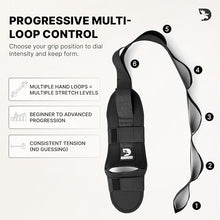 Load image into Gallery viewer, DMoose Fitness Foot &amp; Calf Stretcher with Adjustable Padded Stretching Strap for Plantar Fasciitis, Hamstring, Heel Spurs and Achilles Tendonitis Relief - Yoga Leg Stretch Strap for Flexibility
