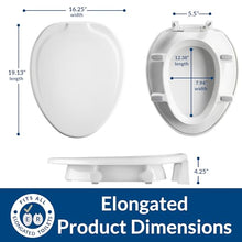 Load image into Gallery viewer, Bemis Assurance 3" Raised Toilet Seat for Seniors, Therapist Preferred for Safety, Secure Hinges, Clean Shield Guard, Elongated, White
