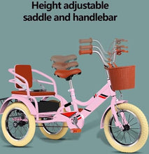 Load image into Gallery viewer, 3 Wheels Bicycle for Traveling and Hanging Out, Cruiser Bike with Pneumatic tire Spoke Wheel, Rickshaw Tricycle
