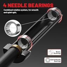 Load image into Gallery viewer, 7FT Olympic Barbell 45 lb Barbell 2 INCH 1000lbs Capacity Olympic Bar with Moderate Knurling -Black
