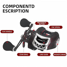 Load image into Gallery viewer, Baitcasting Fishing Reel 7.2:1 High Speed Gear Ratio Baitcaster
