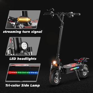 10” Fat Tire Car Trunk Storage High Speed Scooters， Adult Teenager Ladies Scooter, Mountain Off-Road City Commute to Work Foldable Electric Scooter