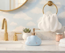 Load image into Gallery viewer, NEWHENGS Cute Cloud Shape Soap/Hand Sanitizer Metal Pump Dispenser, Refillable for Bathroom Accessories, Gifts for Kids (Blue)
