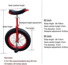 Load image into Gallery viewer, 20 Inch Wheeled Outdoor Unicycle for Outdoor Sports and Fitness, Suitable for Young Adults and Adult Sports
