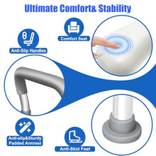 Load image into Gallery viewer, Toilet Seat Risers for Seniors, FSA and HSA Eligible Raised Toilet Seat with Handles, 8-Level Height and 3-Level Width Adjustment, Fits Most Body Sizes and Toilets, for Elderly, Pregnant, and Disabled

