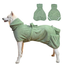 Load image into Gallery viewer, Super Absorbent Dog Bathrobe Pineapple Soft Fast Drying Dogs Towel Robe Adjustable Drying Coat for After Bath with Hood (Pineapple Green, XX-Large)
