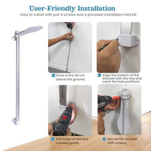 Load image into Gallery viewer, Height Measurement for Wall - Medical Portable Wall Mount Stadiometer 24-82 in / 60-210 cm - Professional Aluminum Height Measuring Rod for Kids Adults - Accurate Scale Height Tool for Office Home

