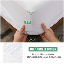 Load image into Gallery viewer, California King Size Waterproof Mattress Cover, Premium Terry Top Mattress Cover, Breathable, Noiseless, Cooing &amp; Machine-Washable Bed Cover with 21" Deep Pocket
