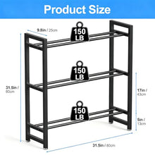 Load image into Gallery viewer, 3 Tier Adjustable Dumbbell Rack - Heavy-Duty 450LB Capacity Weight Storage Stand for Dumbbells (Rack Only)
