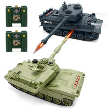 Load image into Gallery viewer, RC Tank, 1/28 Scale Remote Control Battle Tank Set with Sounds/Lights/Battle Game/Life Indicator
