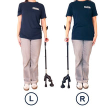 Load image into Gallery viewer, KMINA Quad Crutch for Women and Men (Sturdy 3.3 lbs), 4 Prong Forearm Crutches for Stability and Support
