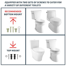 Load image into Gallery viewer, Elevated toilet seat, Heavy Duty, Never Loosen, Raised toilet seat elongated bowl, White(18.5”)
