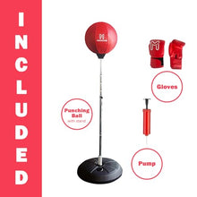 Load image into Gallery viewer, MAHIPAR Punching Bag with Stand for Adults &amp; Teens - Heavy Punching Bag, Boxing Bag &amp; Boxing Equipment Set with Reflex Bag, Speed Bag &amp; Gloves - Adjustable Height for MMA, Kickboxing &amp; Cardio Training
