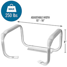 Load image into Gallery viewer, DMI Toilet Safety Rails Toilet Handles for The Elderly Toilet Safety Handrails Frame Easy Assembly with no Tools, White
