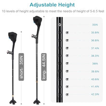 Load image into Gallery viewer, Crutches for Adults, Crutches for Walking, Have Adjustable Forearm Crutch Pads, Folding Forearm Crutches

