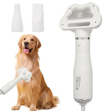 Load image into Gallery viewer, Professional Pet Grooming Dryer Brush – 3-in-1 Dog Blow Dryer with Slicker Brush, Adjustable Temp, Overheat Safe, Salon Quality
