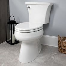 Load image into Gallery viewer, Mayfair Linden Slow Close Toilet Seat, Non Slip Heavy Duty Wood, Easy Install, Round, White
