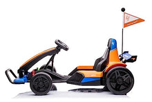 Load image into Gallery viewer, Best Ride On Cars Officially Licensed McLaren GoKart 24V for Ages 6 and Up - Electric Go Kart, Black/Orange, Large
