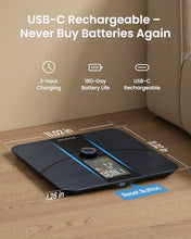 Load image into Gallery viewer, RENPHO Smart Scale for Body Weight, Body Fat Scale for BMI, Body Fat, Muscle Mass, High Accurate Bathroom Scale with Large VA Dispaly, 18 Body Composition, 400lb, ELIS 3X
