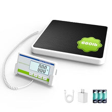 Load image into Gallery viewer, SASVY Medical Scale 660lb/300kg Wrestling Physician Scale for Body Weight Anti-Slip Platform for Home Office Hospital lb/lb:oz/kg
