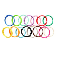 Load image into Gallery viewer, 15 Bright Colors 1.75mm 3D Pen PLA Filament Refill, Each Color 10feet, Total 150 Feet 3D Pen/3D Printer PLA Sample Pack, Compatible with MYNT3D / SCRIB3D Printing Pen
