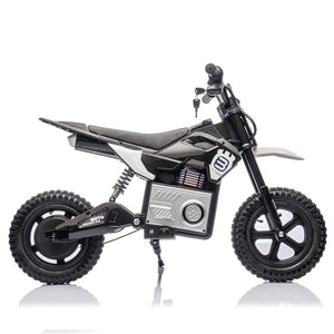 24V Kids Ride On Electric Toy Motocross Motorcycle with High Speed Hub Motor, Shock Absorber - Ages 5-15(Black)