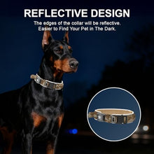 Load image into Gallery viewer, 2026 Upgrade Dog Collar with IPX8 Waterproof AirTag Holder,Military Tactical Handle and Ultra-Durable Metal Buckle/Night Reflective,GPS Collar for Medium to Large Dogs (Camouflage Khaki/XL)
