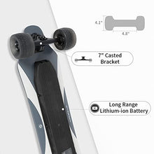Load image into Gallery viewer, 38&quot; Dual Brushless Hub-Motor Electric Skateboard Longboard Scooter 4.2&quot; PU Wheels (Black)
