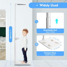 Load image into Gallery viewer, Professional Digital Physicians Scale 440Lbs, Multifunction Physician Medical Body Weight Scale, Ultrasonic Height and Weight Scale for Fat, Water, Muscle, Bone, Calories, BMI, LCD Display
