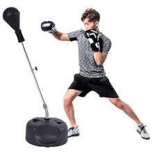 Load image into Gallery viewer, Stiatu Punching Bag with Stand, Heavy Boxing Bag Height Adjustable Reflex Bar and Speed Punching Bag for Adults &amp; Youth, Home Gym Training Equipment for MMA Fitness Stress Relief (Black)
