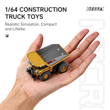 Load image into Gallery viewer, BRRRRT 1/64 RC Dump Truck,Full Proportion Mini Dump Truck Toy,8-Channel Remote Control Toy with Metal Bed &amp; Light
