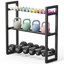 Load image into Gallery viewer, 3 Tier Dumbbell Rack, Weight Rack for Home Gym, 390 lb Capacity
