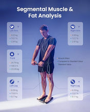 Load image into Gallery viewer, RENPHO Smart Scale for Body Weight, 8-Electrode Body Composition Scale with BMI, Body Fat, Muscle Mass, Rechargeable Body Fat Scale with Full-Color TFT LCD on Handle, MorphoScan Nova, Dark Blue
