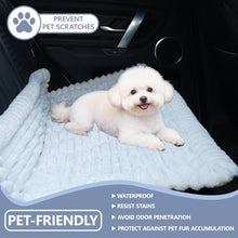Load image into Gallery viewer, Dog Car Seat Waterproof Bed Cover Non-Slip Car Back Seat Soft and Comfortabl Pet Bed Mat Car Blanket for Travel Backseat Extender Seat Covers Dog Bed for Cars Trucks and SUVs (White Cover 23.6” x 51”)
