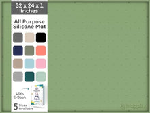 Load image into Gallery viewer, 32x24x1” XL Dog Food Mat - All Purpose Under Sink Liner, Washer and Dryer Covers for The Top, Silicone Griddle Mat for Blackstone - Raised Edges Dog Mat for Food and Water Prevent Spill, Waterproof
