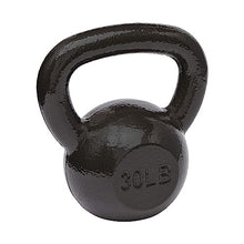 Load image into Gallery viewer, Amazon Basics Cast Iron Kettlebell for Strength Training, 30 Pounds, Black, Textured Wide Handle
