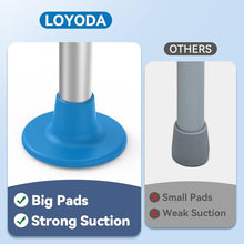 Load image into Gallery viewer, Loyoda Toilet Safety Rails with Big Non-Slip Foot Pads, Adjustable Width &amp; Height Toilet Safety Frame, 350 LBS, Toilet Handles for Elderly and Disabled
