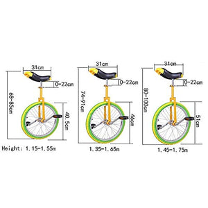Adjustable Unicycle for Men - Adult Mountain Bike with Skidproof Butyl Tires(20inch)