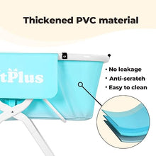 Load image into Gallery viewer, KITPLUS Portable Dog Bathtub, 5 Height Adjustable Dog Washing Station for Pet Shower and Grooming Foldable Bathing Tub with Storage &amp; Anti-Slip Design for Small Large Dogs
