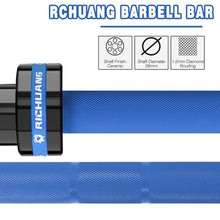 Load image into Gallery viewer, RICHUANG 7ft Olympic Barbell Weight Bar for Weightlifting, 500LBS-Blue
